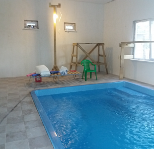 Гостиница из Сип панелей в Краснодарском крае. Внутренняя отделка, бассейн